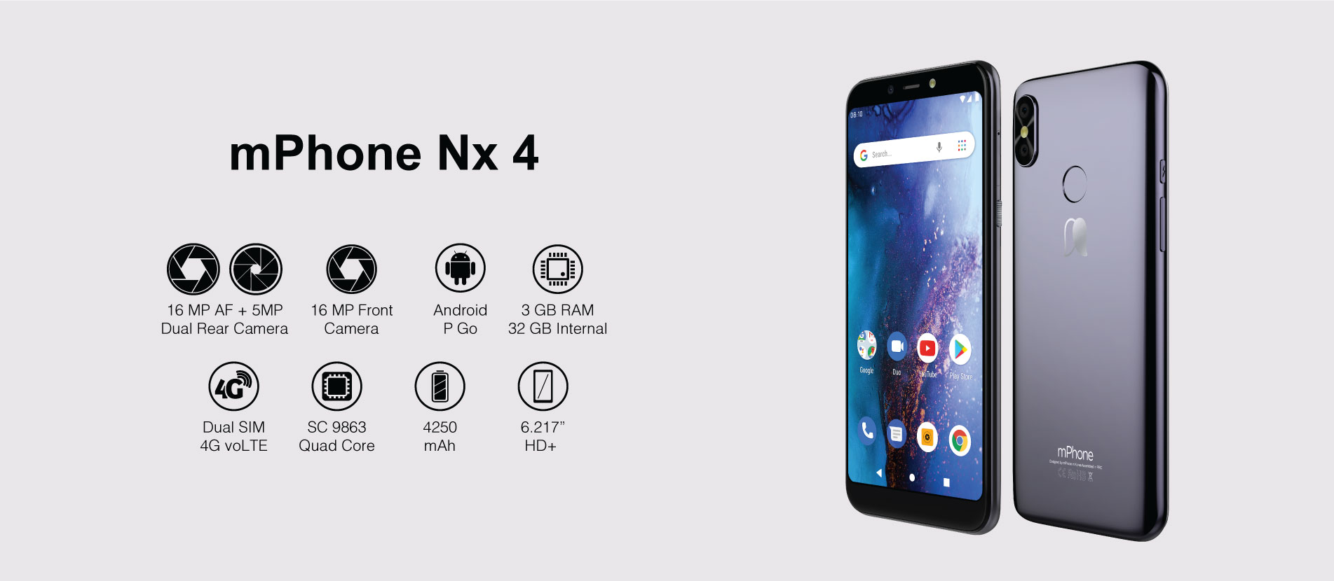mPhone NX 4 | 4G Smartphone | mPhone Electronics